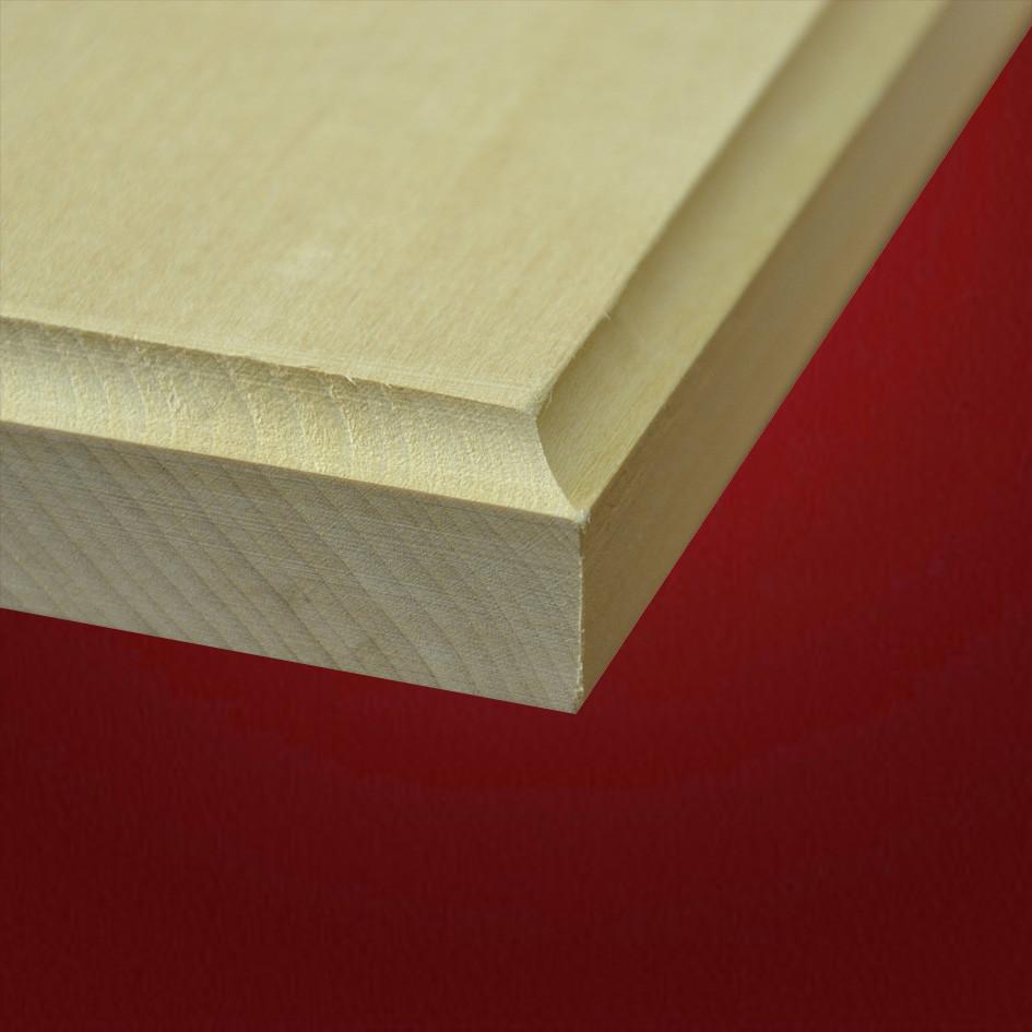 Brett mit Hohlkehlenprofil Brett mit Hohlkehlenprofil Lindenholz roh - Schnitzstube Stadlhofer Shop