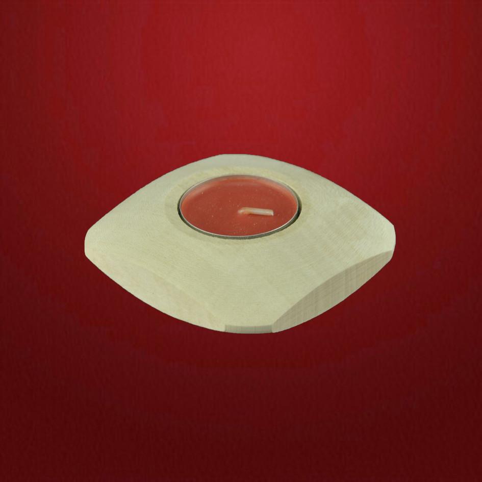 Teelicht flach Lindenholz roh - Schnitzstube Stadlhofer Shop