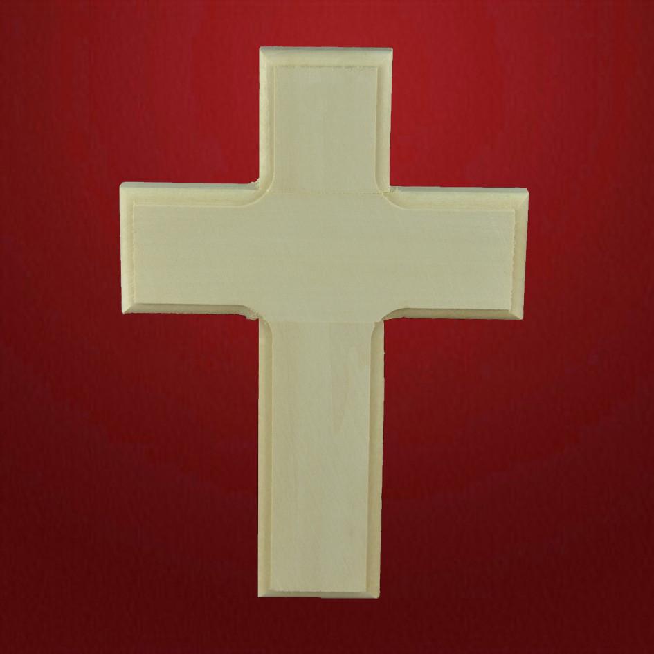 Kreuz klein (mit/ohne Profil) Lindenholz roh - Schnitzstube Stadlhofer Shop