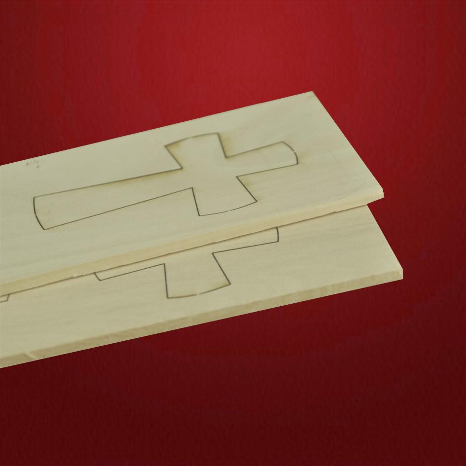 Kreuzanhänger Kreuzanhänger Lindenholz roh - Schnitzstube Stadlhofer Shop