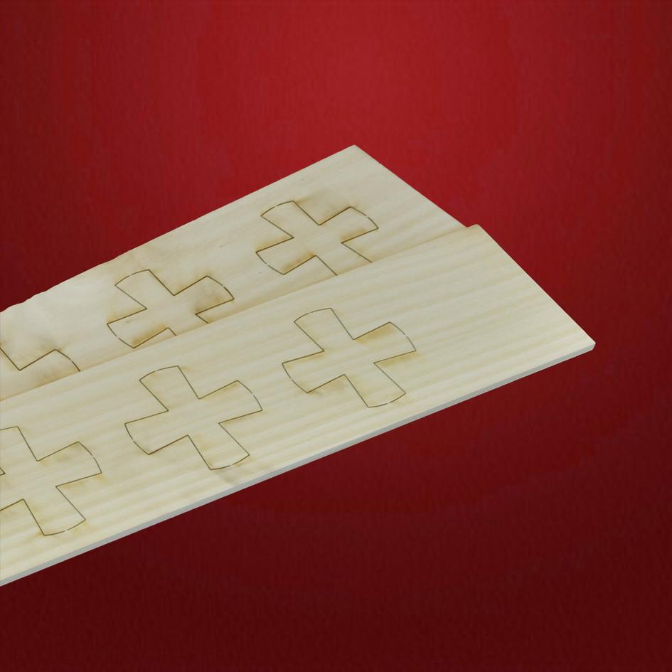 Kreuzanhänger Kreuzanhänger Lindenholz roh - Schnitzstube Stadlhofer Shop