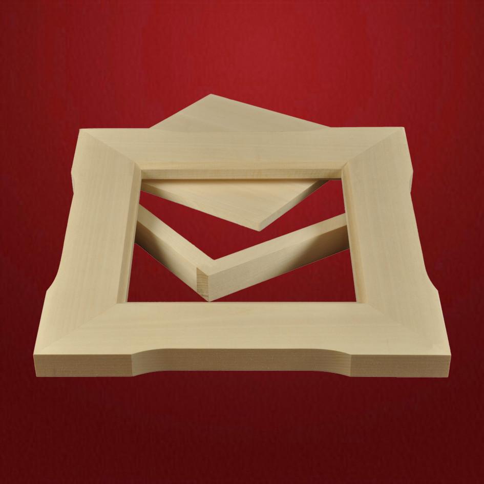 Uhr quadratisch Uhr quadratisch Lindenholz roh - Schnitzstube Stadlhofer Shop