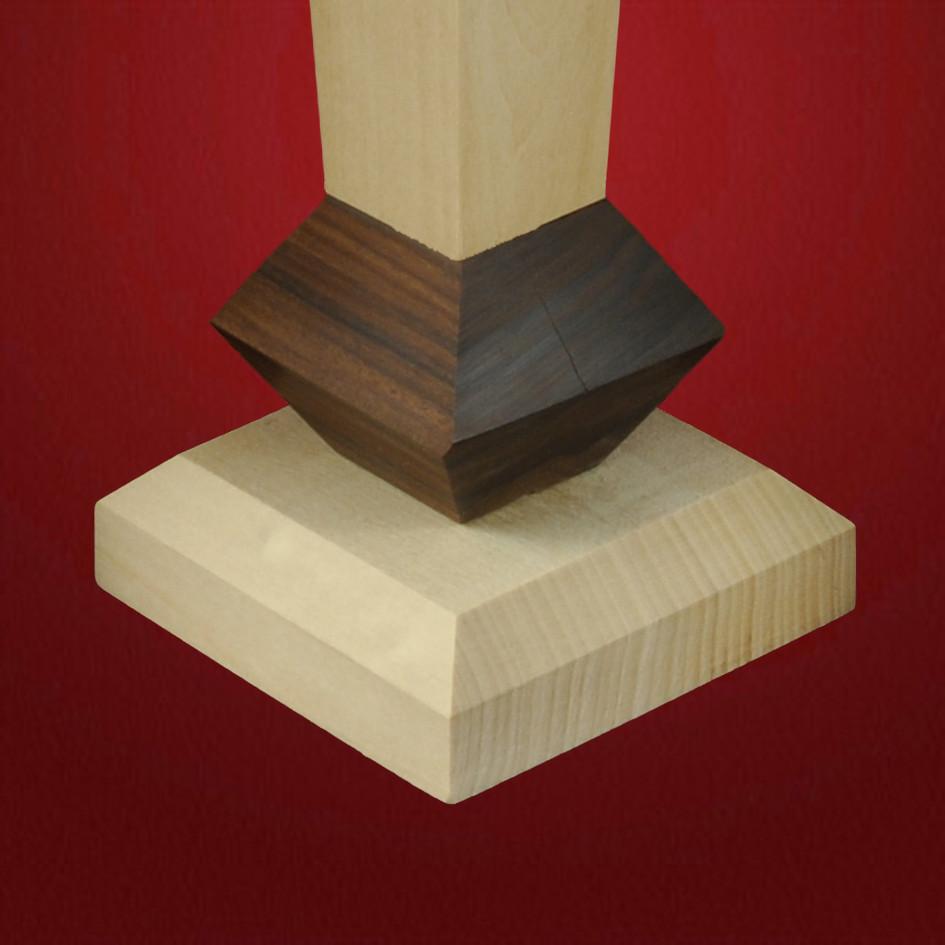 Vase mit Edelholzteil Vase mit Edelholzteil Lindenholz roh - Schnitzstube Stadlhofer Shop