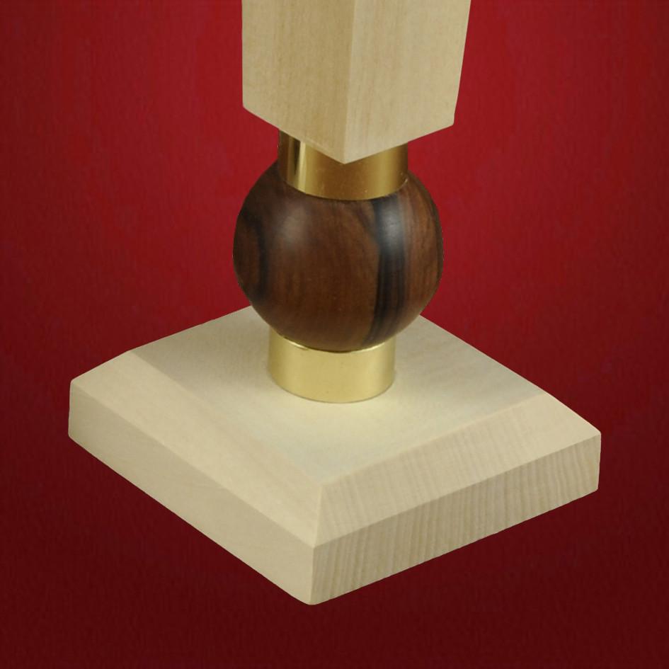 Vase mit Edelholzteil Vase mit Edelholzteil Lindenholz roh - Schnitzstube Stadlhofer Shop