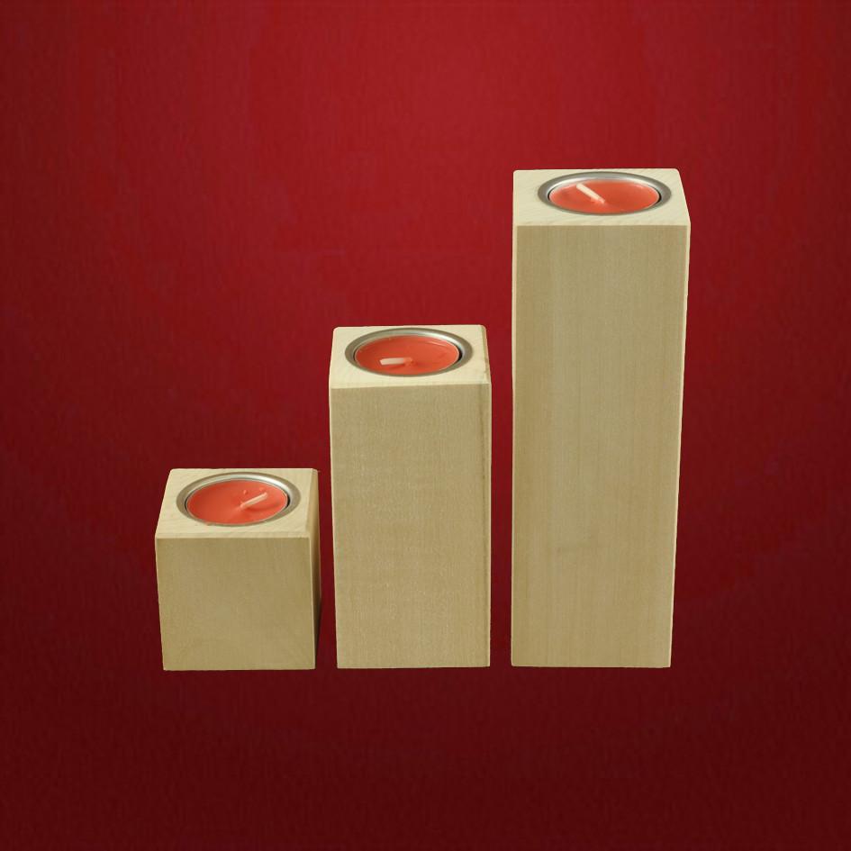 Teelichter Set Teelichter Set Lindenholz roh - Schnitzstube Stadlhofer Shop