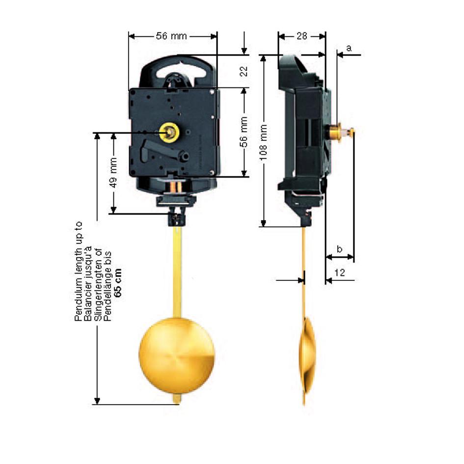 Quarz Pendeluhrwerk ohne Schlag Quarz Pendeluhrwerk ohne Schlag - Schnitzstube Stadlhofer Shop