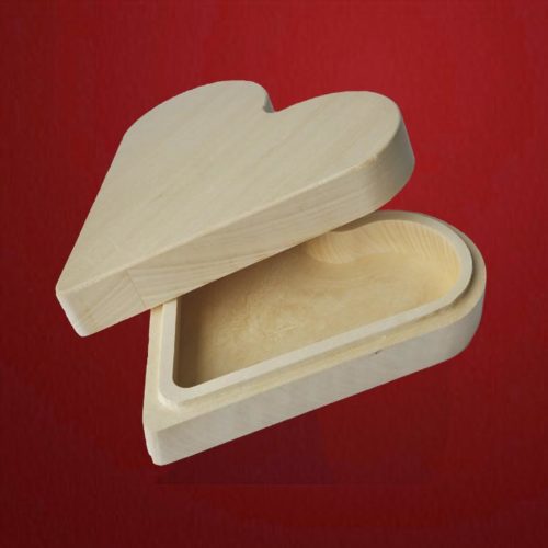 Schatulle Herz Lindenholz roh - Schnitzstube Stadlhofer Shop