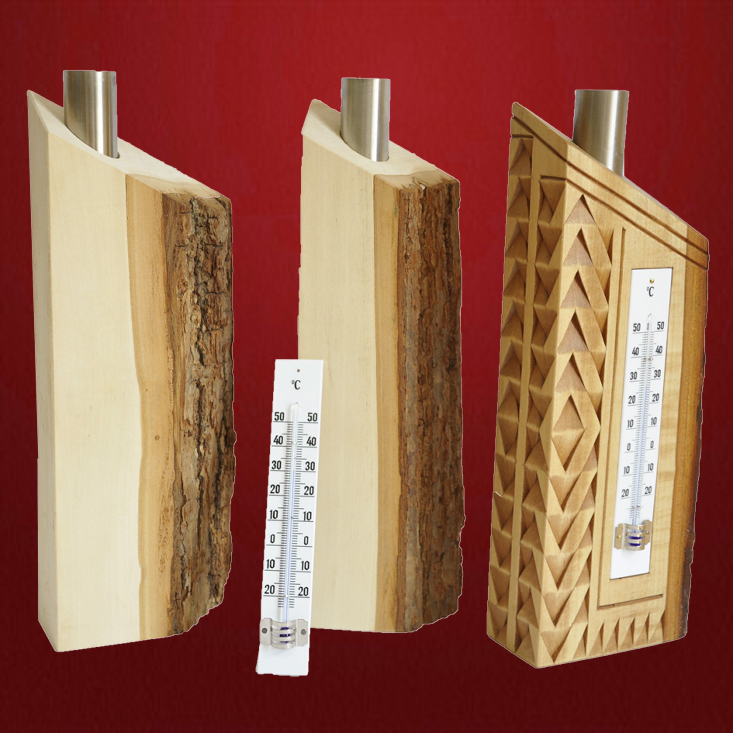 Vase mit Rinde und Edelstahleinsatz Vase mit Rinde und Edelstahleinsatz Lindenholz roh - Schnitzstube Stadlhofer Shop