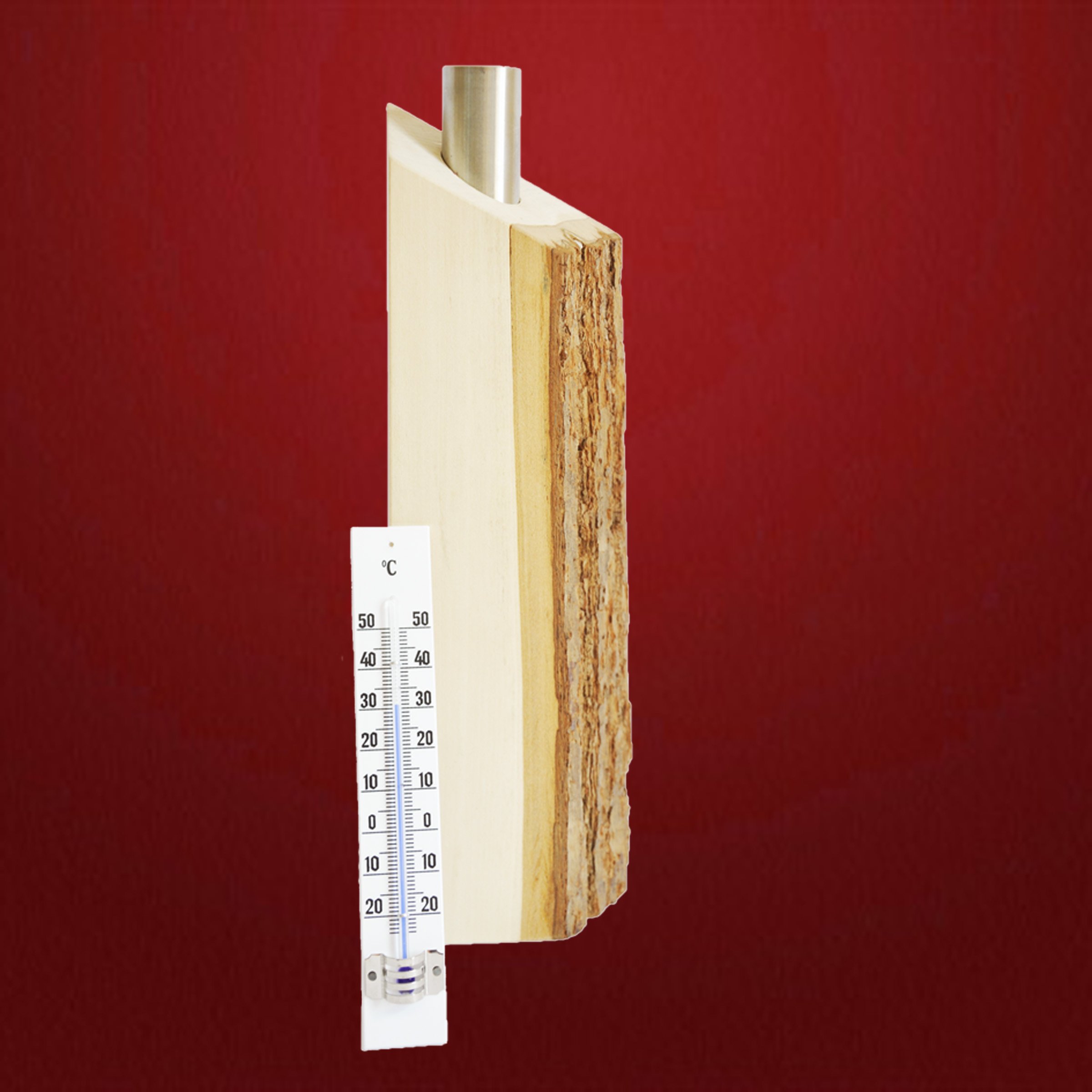 Vase mit Rinde und Edelstahleinsatz Vase mit Rinde und Edelstahleinsatz Lindenholz roh - Schnitzstube Stadlhofer Shop