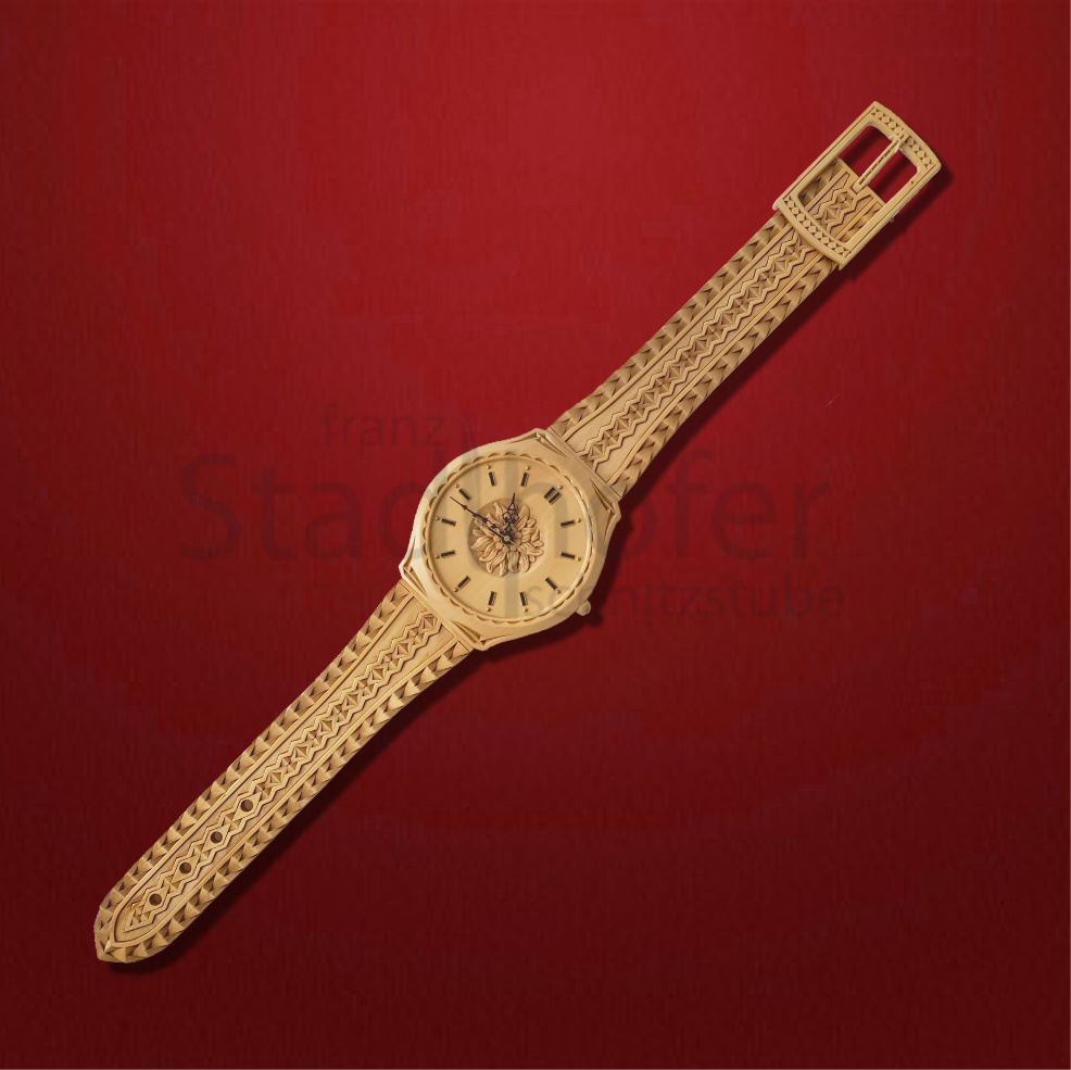 Set Wandarmbanduhr Edelweiß Set Wand-Armbanduhr Edelweiß - Schnitzstube Stadlhofer