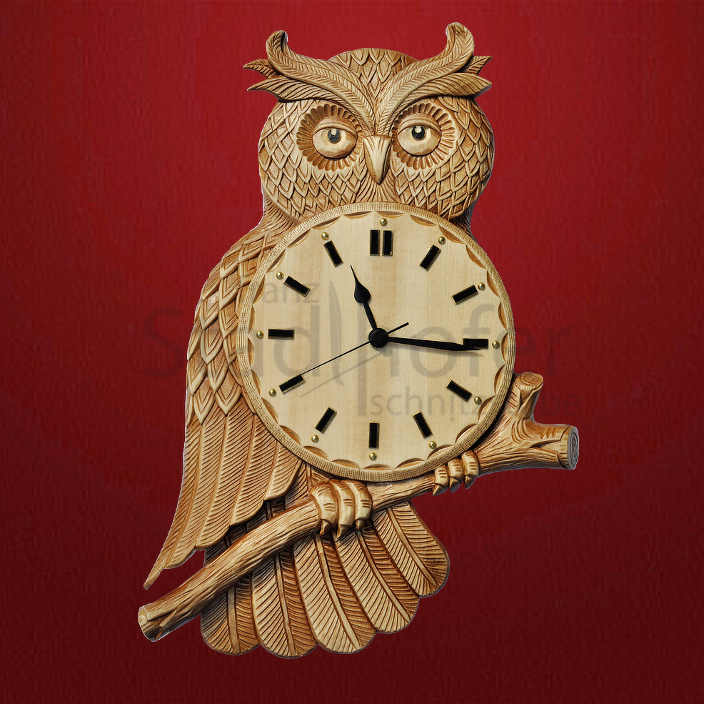 Set Eulenuhr Set Eulenuhr - Schnitzstube Stadlhofer