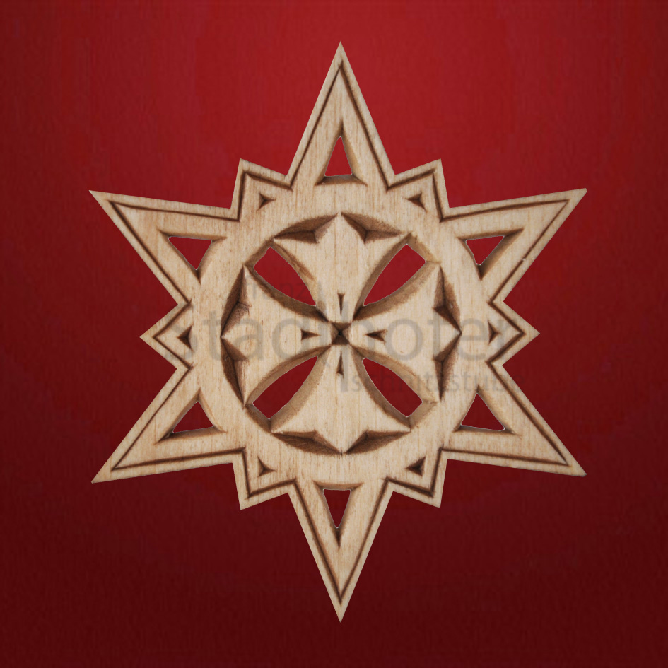Geschnitzter Stern Nr. 03 Geschnitzte Sterne - Schnitzstube Stadlhofer