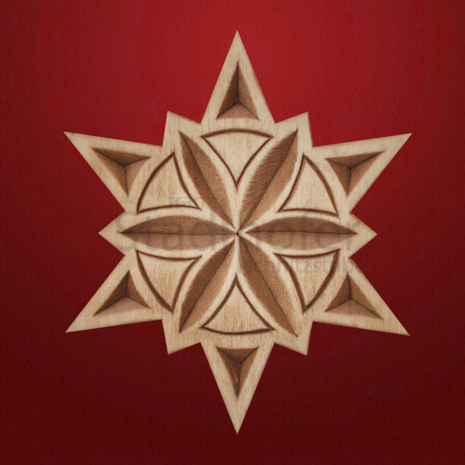 Geschnitzter Stern Nr. 15 Geschnitzte Sterne - Schnitzstube Stadlhofer