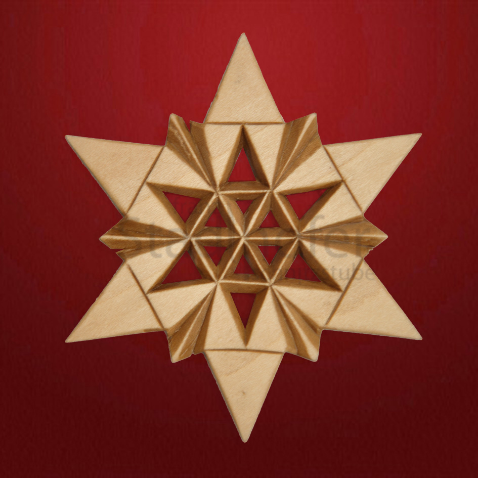 Geschnitzter Stern Nr. 18 Geschnitzte Sterne - Schnitzstube Stadlhofer