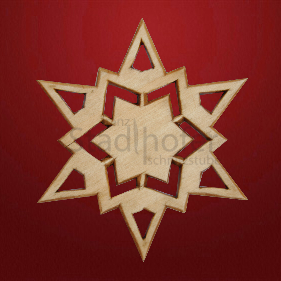 Geschnitzter Stern Nr. 20 Geschnitzte Sterne - Schnitzstube Stadlhofer