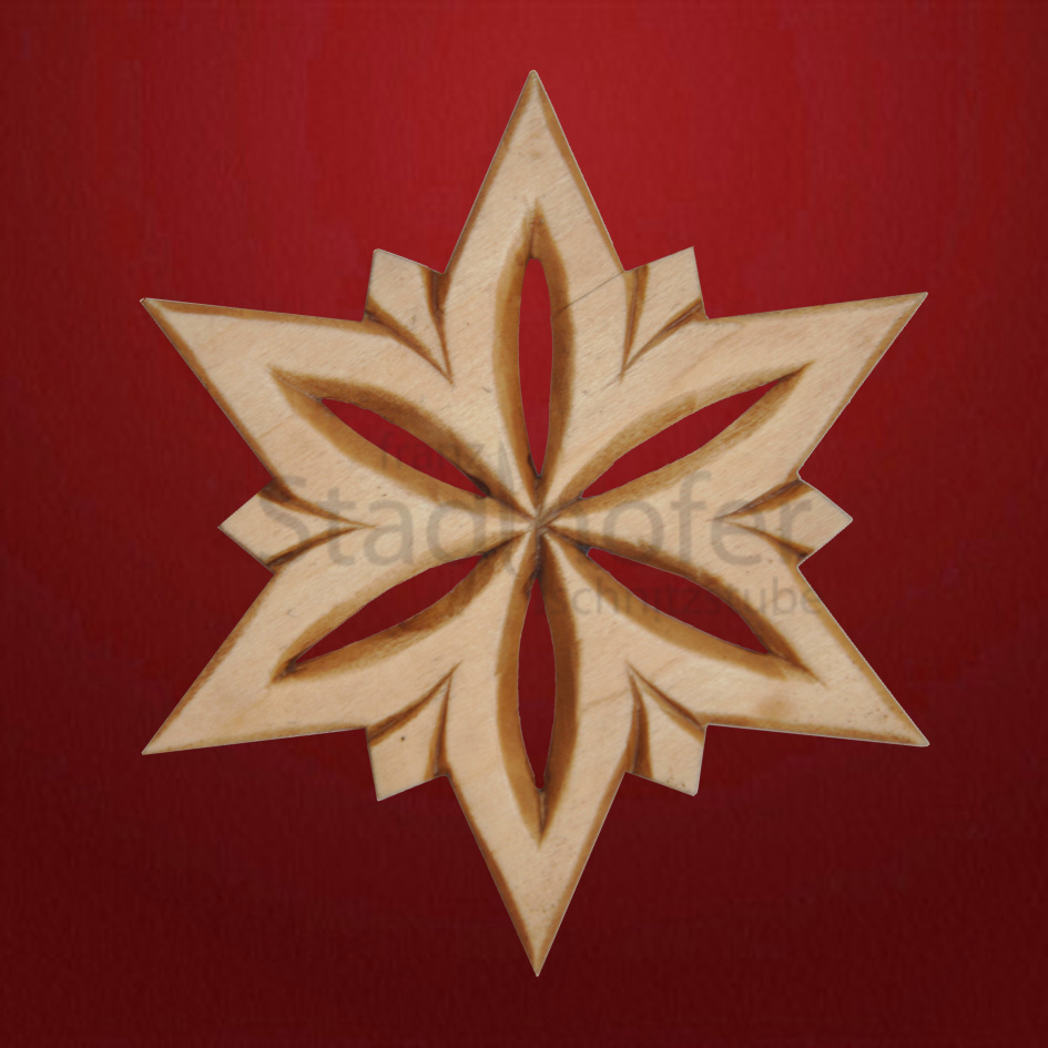 Geschnitzter Stern Nr. 22 Geschnitzte Sterne - Schnitzstube Stadlhofer