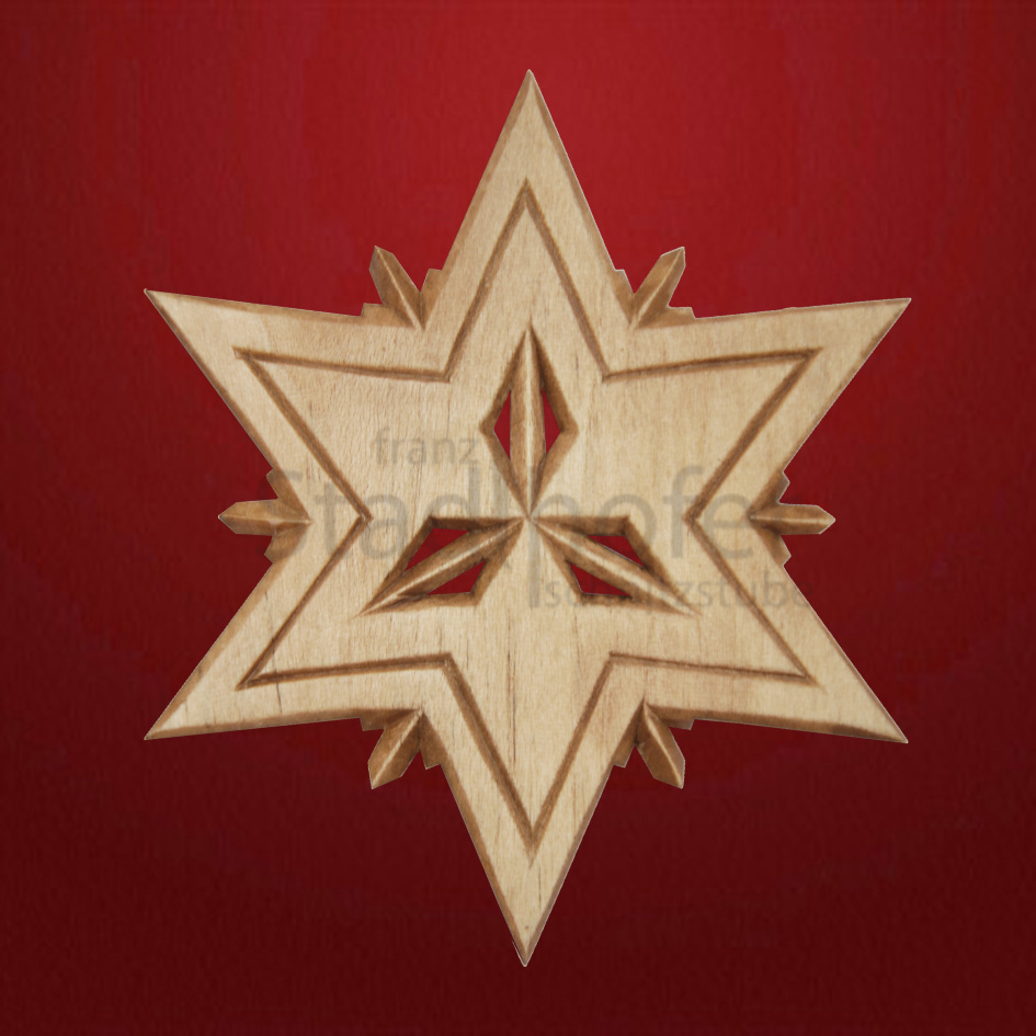 Geschnitzter Stern Nr. 24 Geschnitzte Sterne - Schnitzstube Stadlhofer