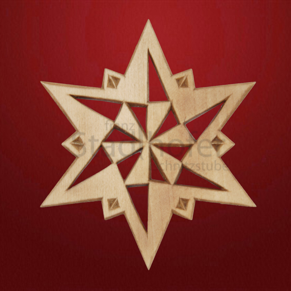 Geschnitzter Stern Nr. 26 Geschnitzte Sterne - Schnitzstube Stadlhofer
