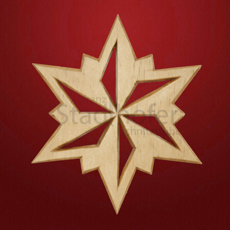 Geschnitzter Stern Nr. 28 Geschnitzte Sterne - Schnitzstube Stadlhofer