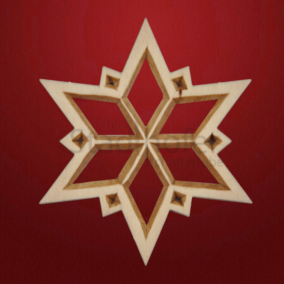Geschnitzter Stern Nr. 31 Geschnitzte Sterne - Schnitzstube Stadlhofer