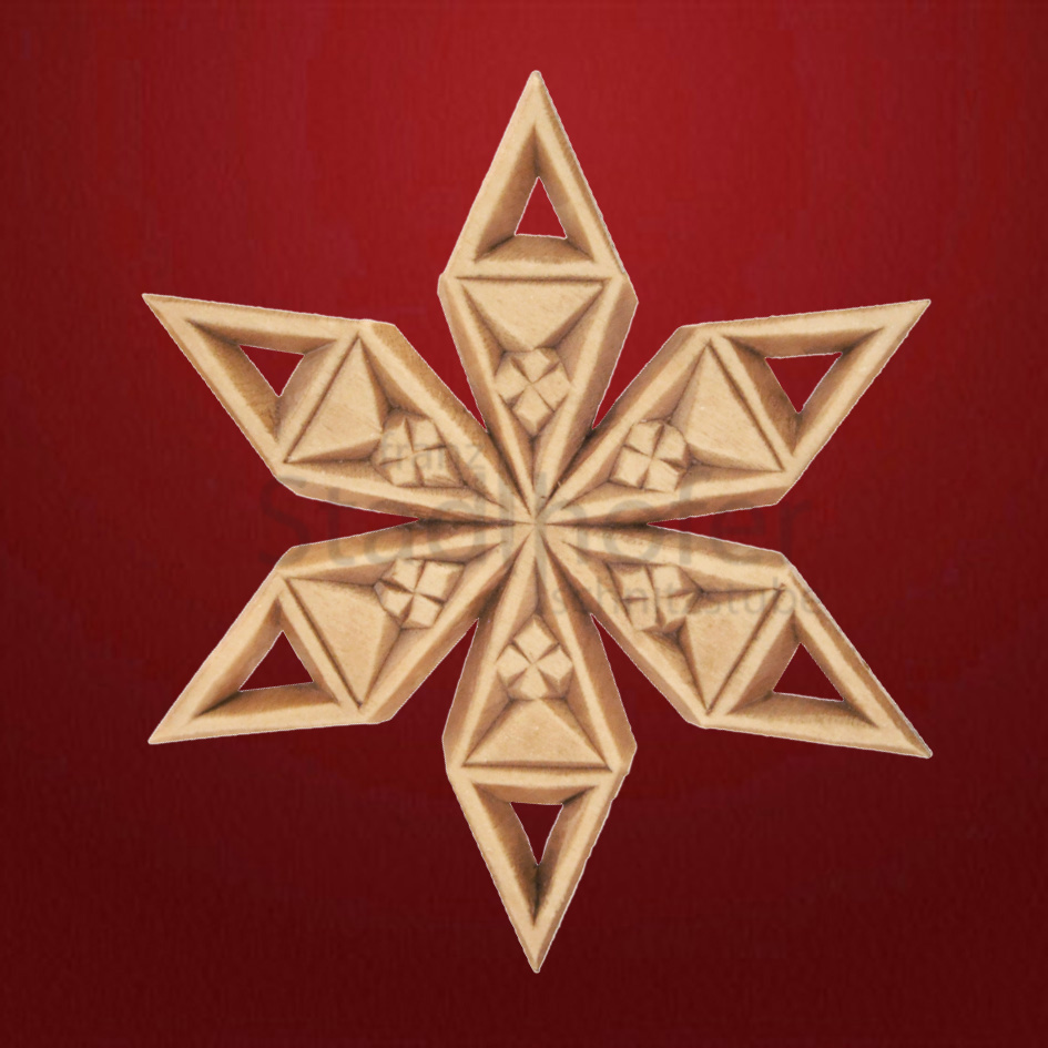 Geschnitzter Stern Nr. 32 Geschnitzte Sterne - Schnitzstube Stadlhofer