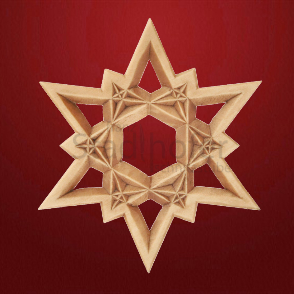 Geschnitzter Stern Nr. 33 Geschnitzte Sterne - Schnitzstube Stadlhofer