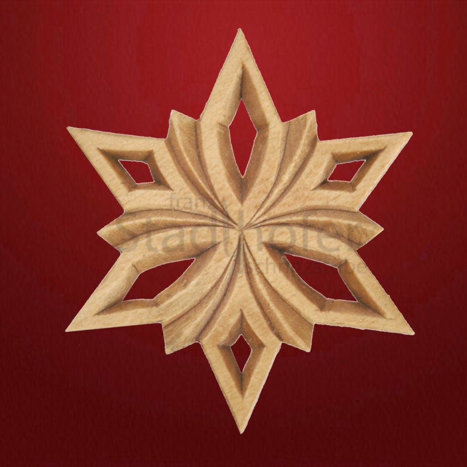 Geschnitzter Stern Nr. 34 Geschnitzte Sterne - Schnitzstube Stadlhofer