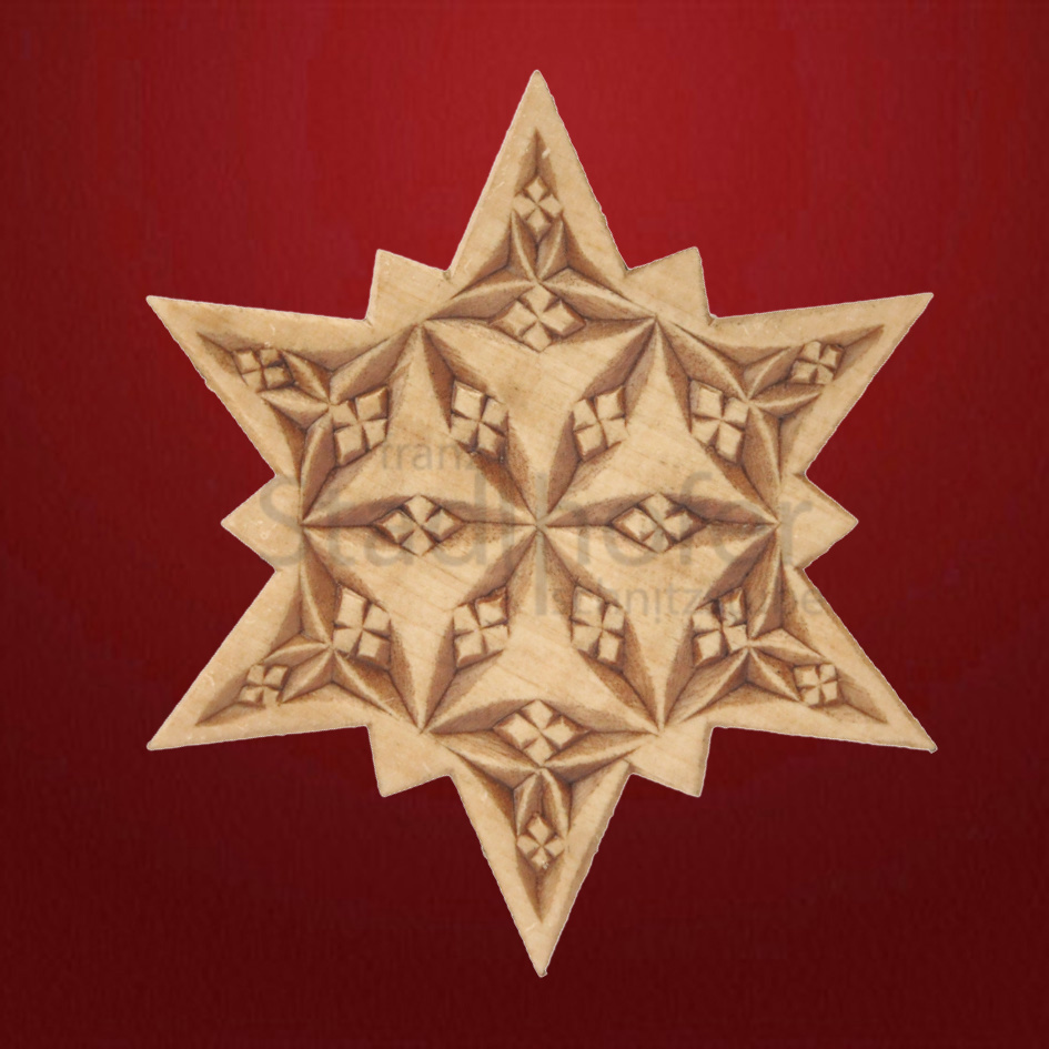 Geschnitzter Stern Nr. 35 Geschnitzte Sterne - Schnitzstube Stadlhofer