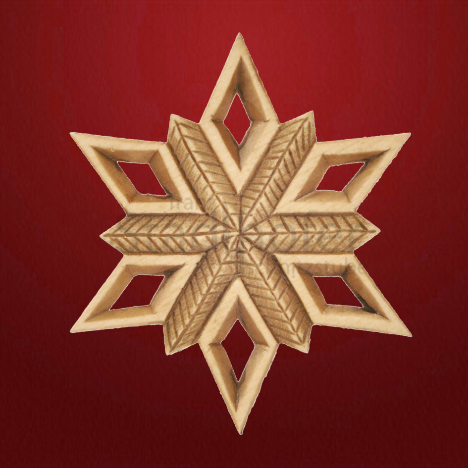 Geschnitzter Stern Nr. 36 Geschnitzte Sterne - Schnitzstube Stadlhofer