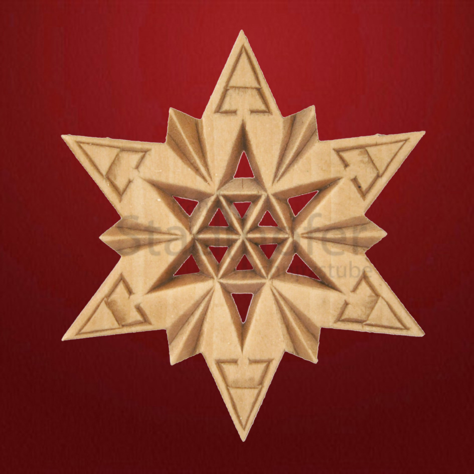 Geschnitzter Stern Nr. 37 Geschnitzte Sterne - Schnitzstube Stadlhofer