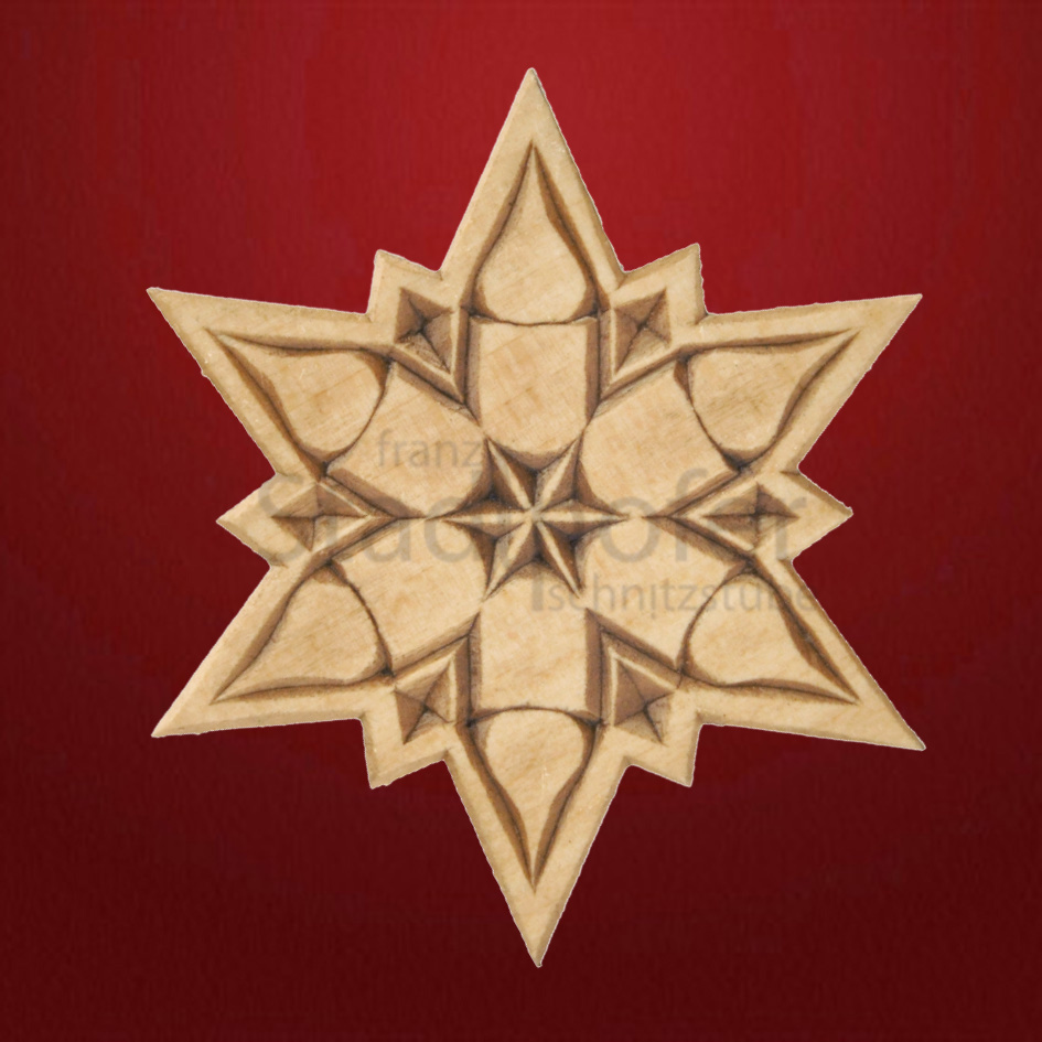 Geschnitzter Stern Nr. 38 Geschnitzte Sterne - Schnitzstube Stadlhofer