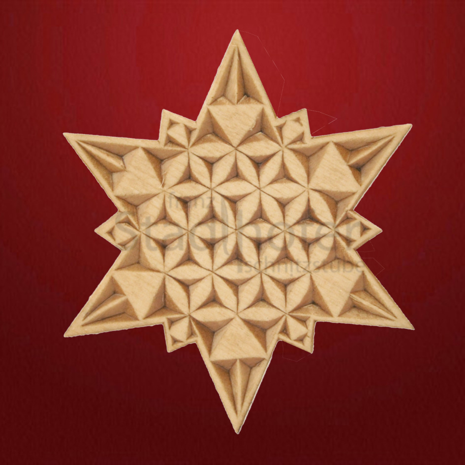 Geschnitzter Stern Nr. 41 Geschnitzte Sterne - Schnitzstube Stadlhofer