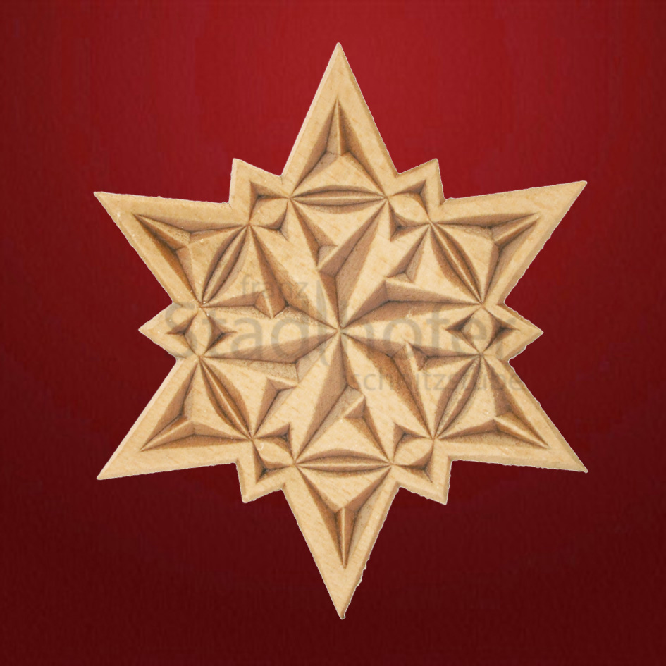 Geschnitzter Stern Nr. 43 Geschnitzte Sterne - Schnitzstube Stadlhofer