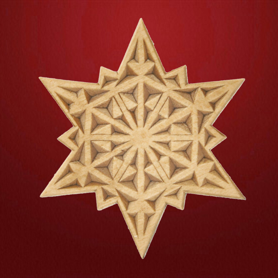 Geschnitzter Stern Nr. 44 Geschnitzte Sterne - Schnitzstube Stadlhofer