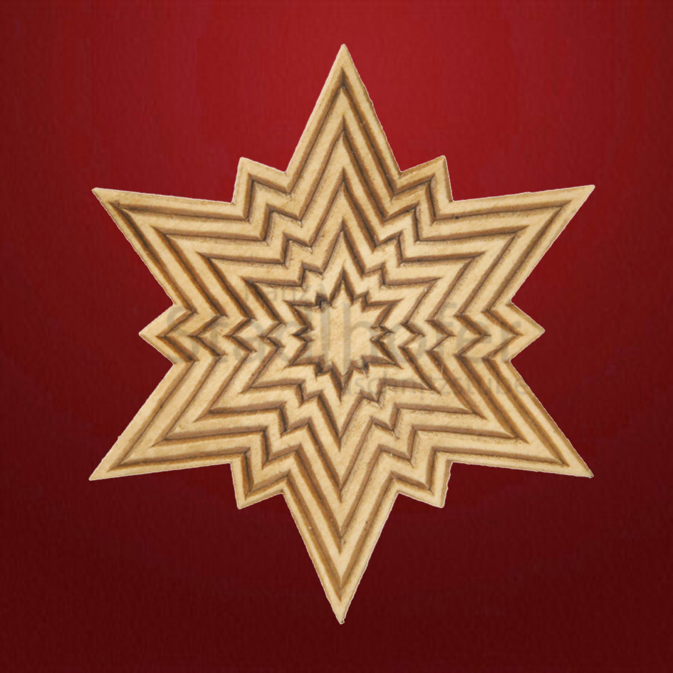 Geschnitzter Stern Nr. 45 Geschnitzte Sterne - Schnitzstube Stadlhofer