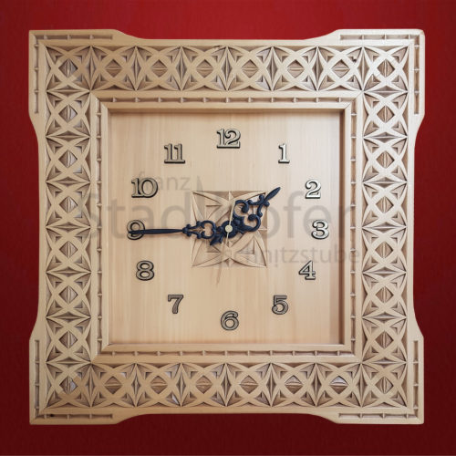 Uhrenset quadratisch - Schnitzstube Stadlhofer